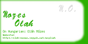 mozes olah business card